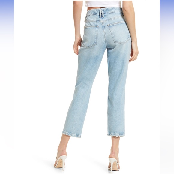 NWT Good American Good girlfriend High Waist Straight Leg Jeans - Picture 3 of 7